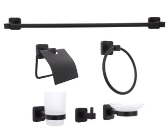 Bathroom Accessories Set Black