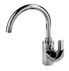 Valu Napoli Tall Basin Mixer, Circular Spout